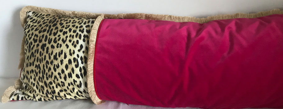 kissen langes Kissen schlafzimmer leopard 