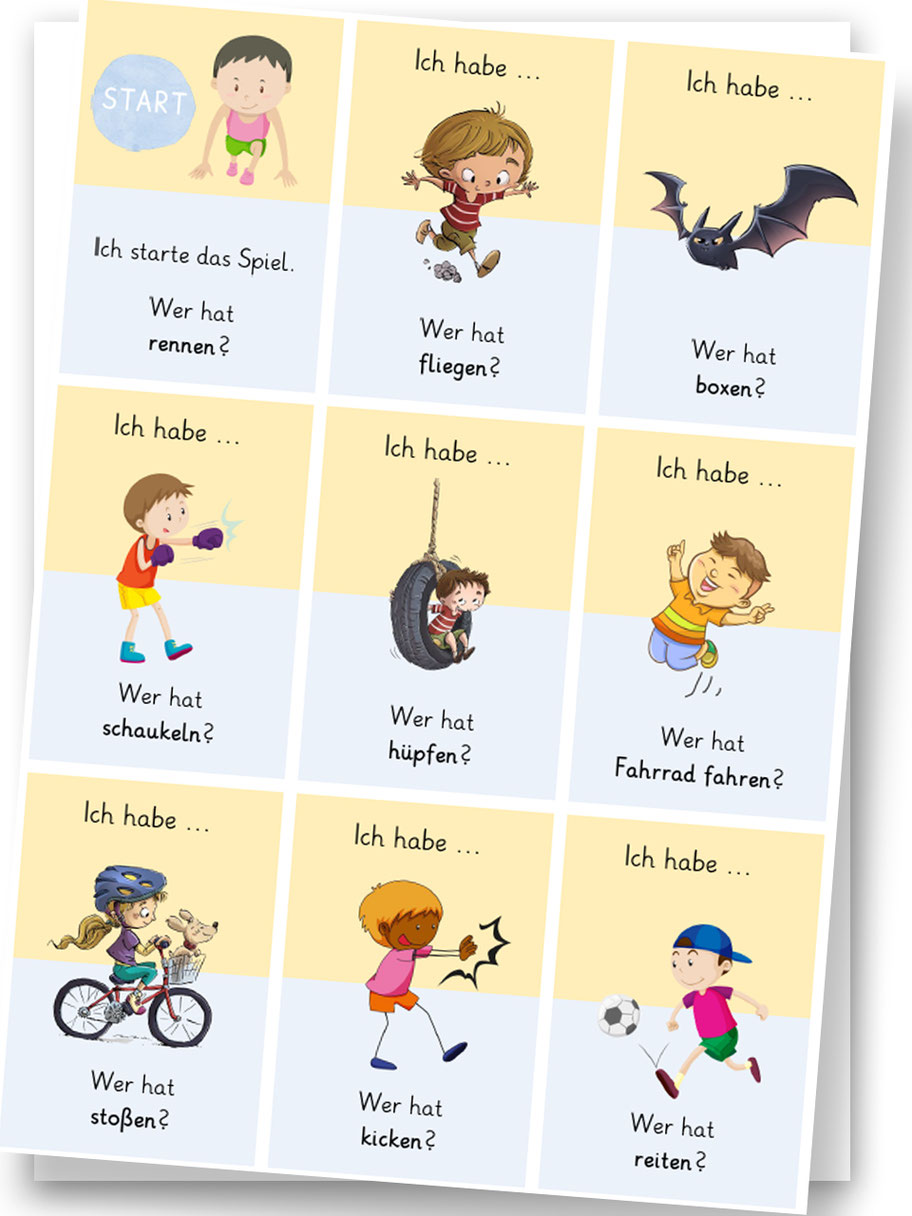 Ich habe Wer hat Spiele Deutsch audon Material zur Sprachförderung