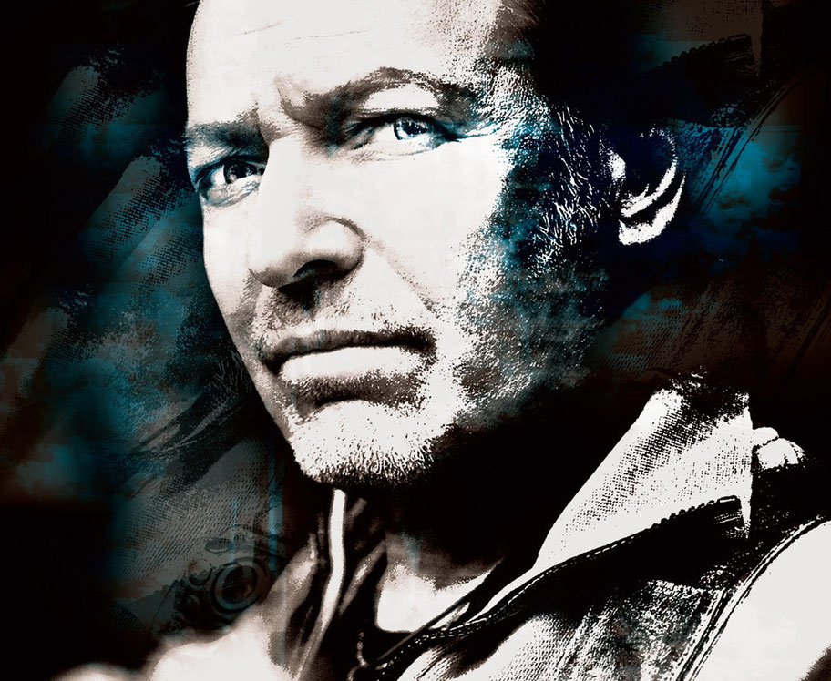immagine primo piano con sfumature astratte di vasco rossi