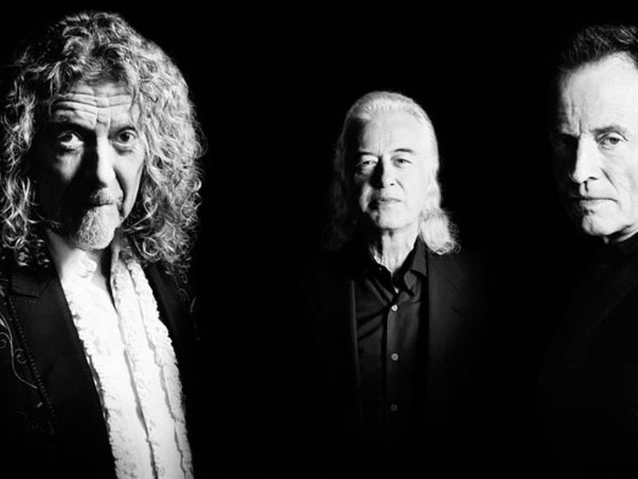 tre led zeppelin in bianco e nero recentemente