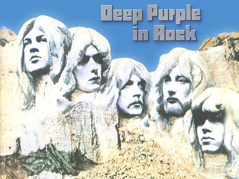 formazione deep purple scolpita nella roccia