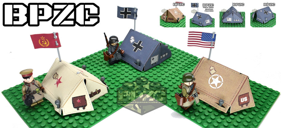 tente pour minifig ww2 mini figurines guerre mondiale