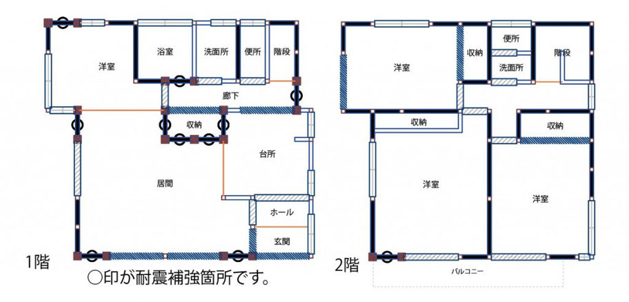 壁量よりも耐震力減衰の原因を割り出してバランス配置で無駄なく耐震性能を確保しました