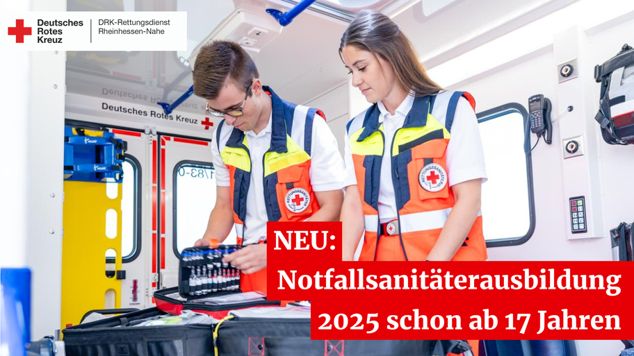 Voraussetzungen für die NotfallsanitäterAusbildung DRKRheinhessenNahe