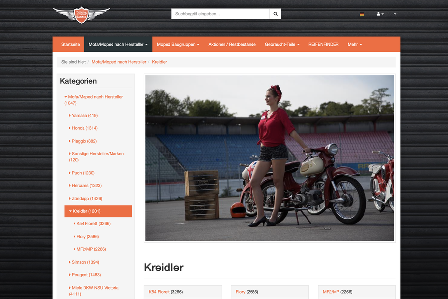 DU kennst unsere Shopseite noch nicht? WERKSTATT der Moped Garage MG GmbH