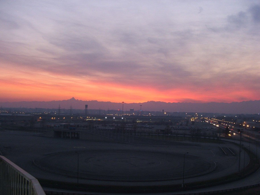 Torino al tramonto vista dagli uffici ATIVA