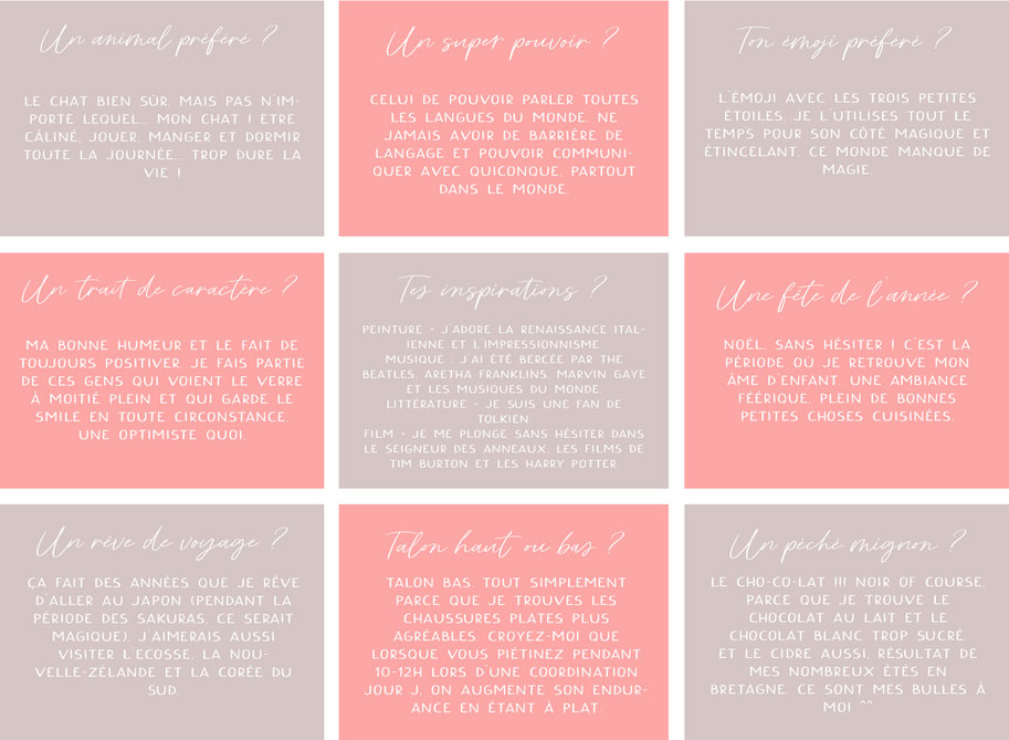 Questions personnelles sur Morgane Ducrétot, fondatrice de My Daydream Wedding
