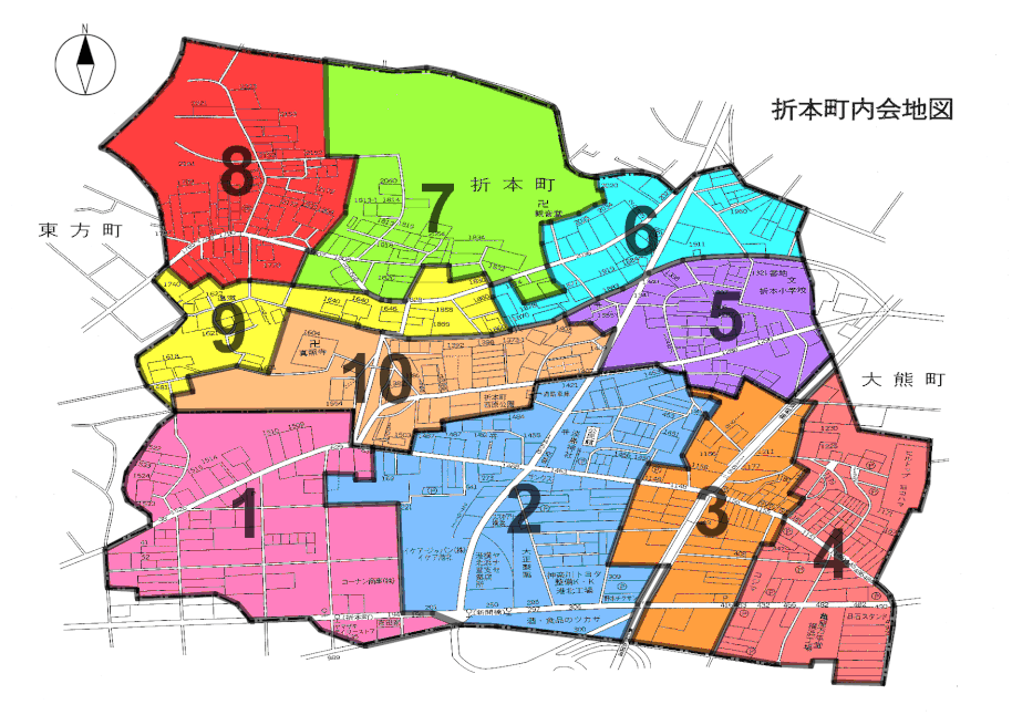 町内会地図（組分けカラー）