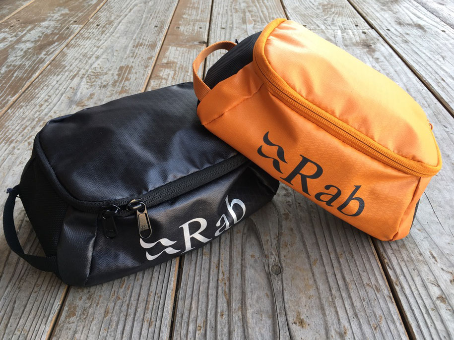 Rab（ラブ） Escape Wash Bag　各￥2,500（＋TAX）