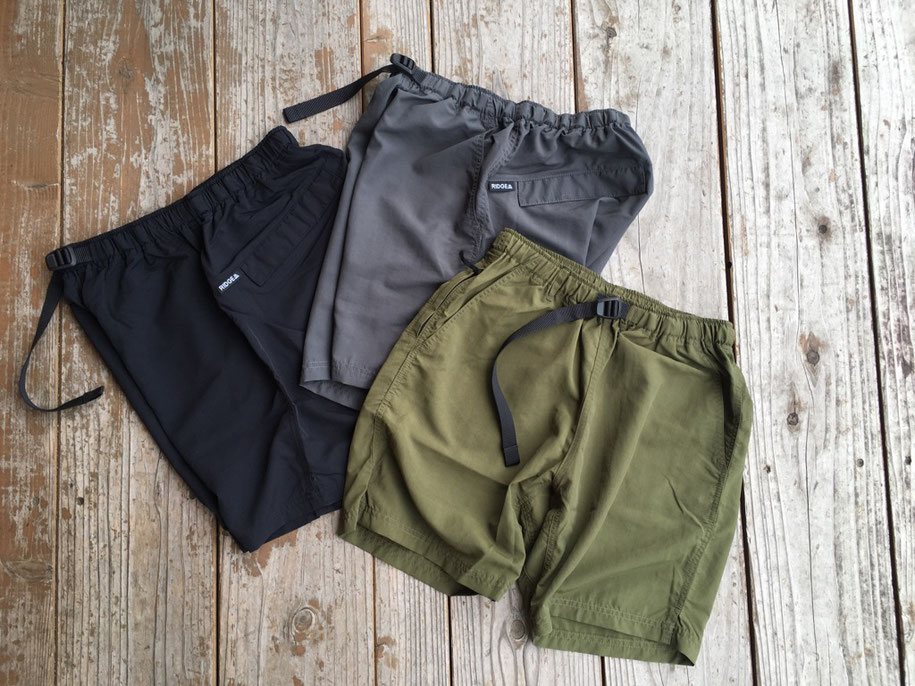 RIDGE MOUNTAIN GEAR（リッジマウンテンギア） Basic Hike Shorts　各￥16,000（＋TAX）