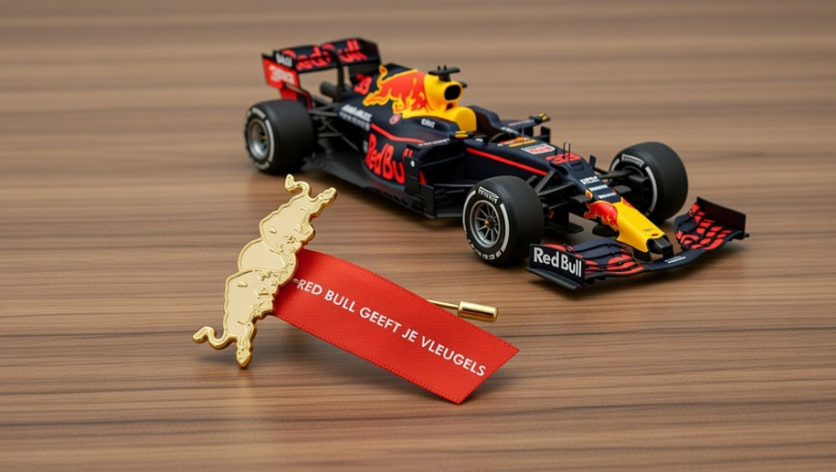 Pins met vaantje Red Bull