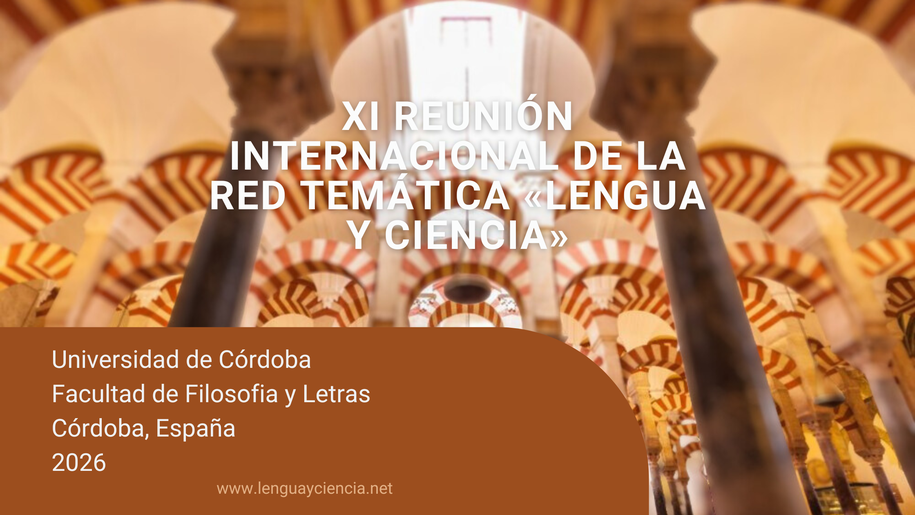XI Reunión Internacional de la Red Temática «Lengua y Ciencia».
