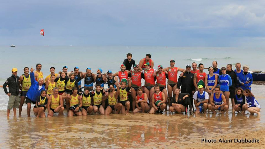 Photo de groupe championnat de France surfboat 2014