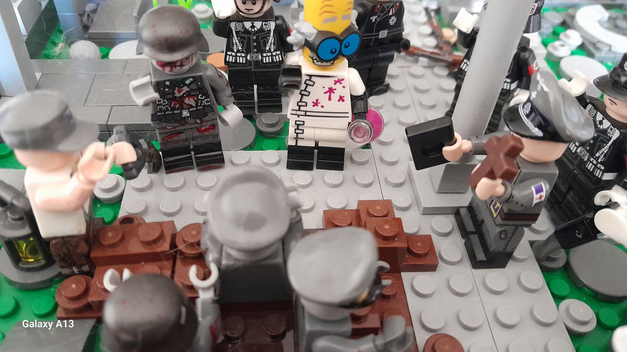 Scène LEGO® cauchemar de guerre avec ambiance Halloween