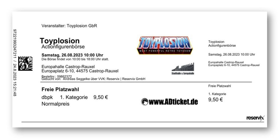 Bild: Screenshot Digitales Ticket reservix