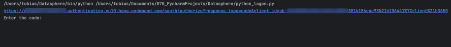 Enter code in Python program