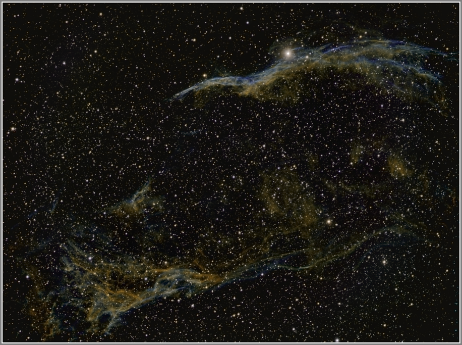 NGC 6960 und Pickering´s Triangle - Erste Schmalbandaufnahme mit Halpha-, OIII und SII Filter - MeixnerObservatorium