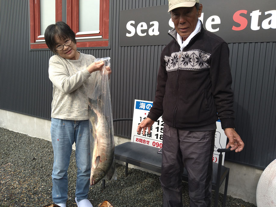 サケ釣りに来られたゲストさん