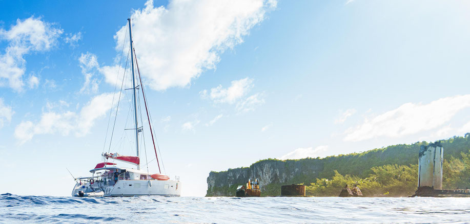 Croisière Makatea Catamaran Location Tuamotu voilier Lagoon Polynesie Tahiti Photo Jean-Adrien Carré