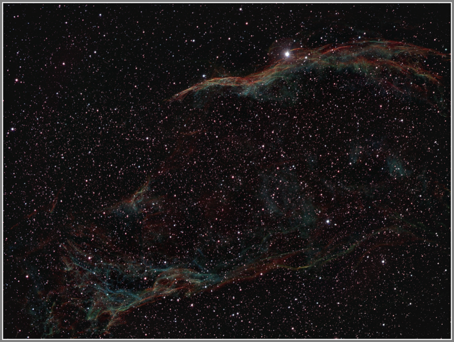 NGC 6960 und Pickering´s Triangle - Erste Schmalbandaufnahme mit Halpha-, OIII und SII Filter - MeixnerObservatorium