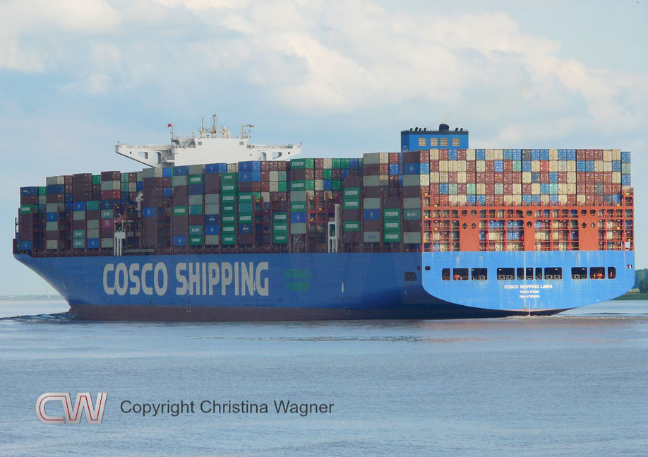 Die auf Methanol umgerüstete COSCO SHIPPING LIBRA, IMO 9783538