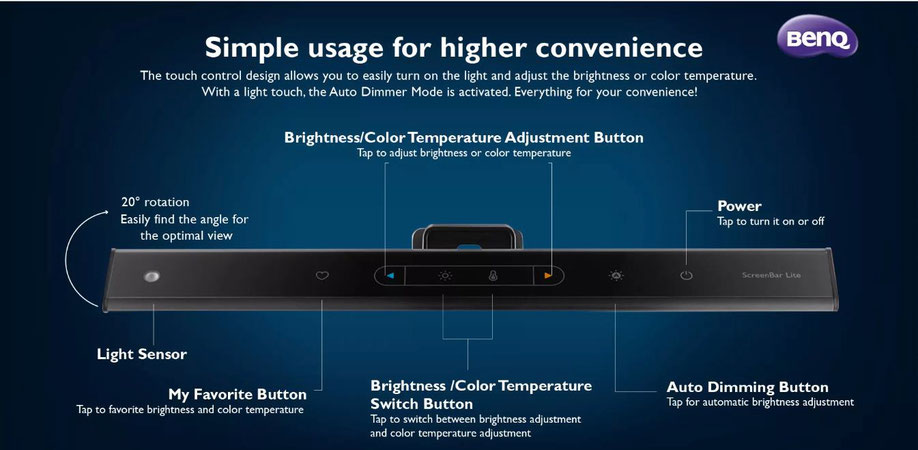 BenQ ScreenBar Lite e-Reading Lampe