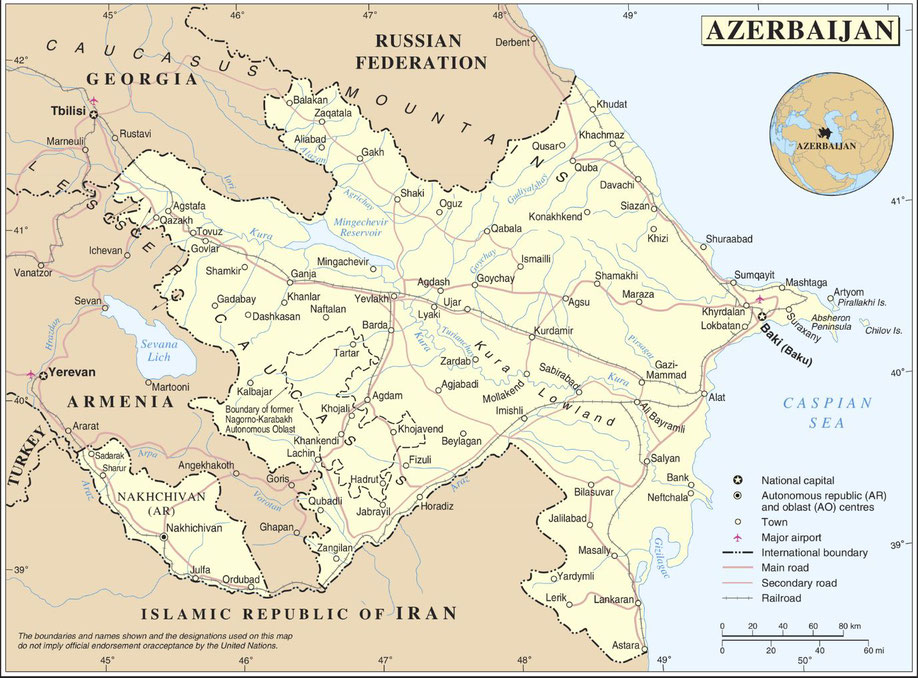 Map of Azerbaijan