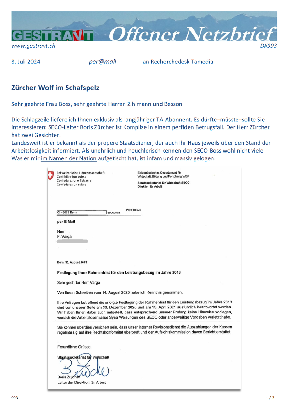 Kein RAV in Bluff: bitte PETITION unterzeichnen! 