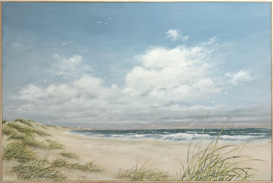 Strandmotiv 120 x 80 cm. Acryl auf Leinwand,  2025