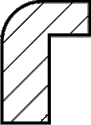 Bilderrahmen mit grossem Radius