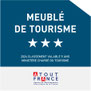 Logo des meublés de tourisme avec 3 étoiles