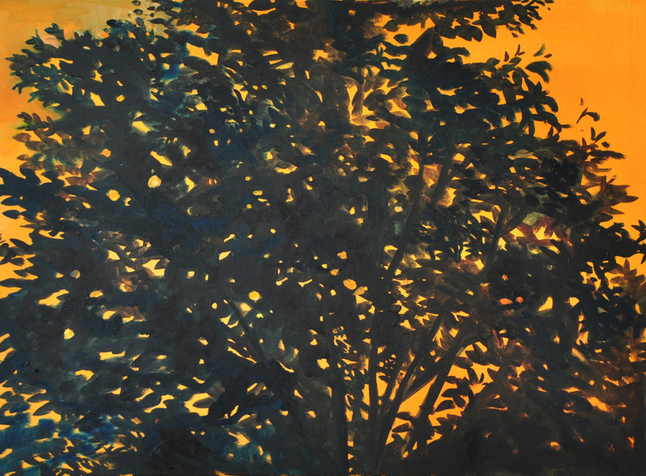 Orange sky, oil on canvas, 55x75cm