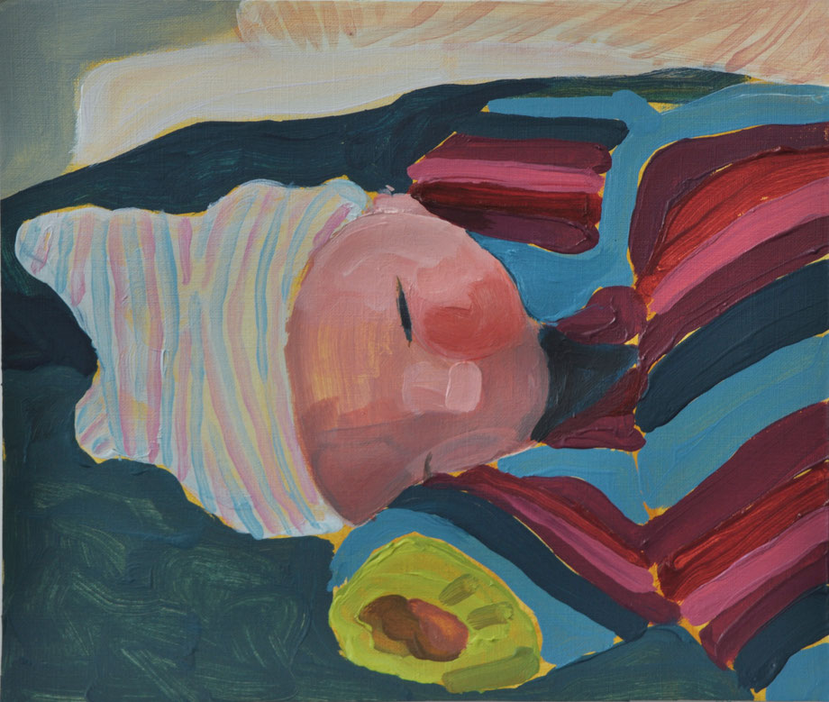 Aalomoni, acrylic on paper, 24x28.5cm