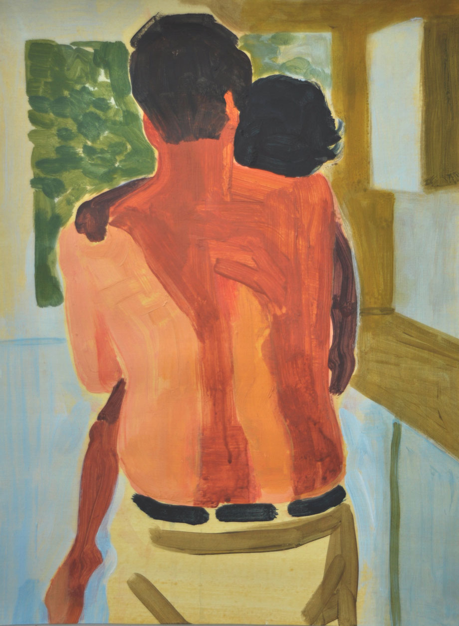 Goeiemorgen liefie (Good morning sweetie), acrylic on paper, 36x48cm, 