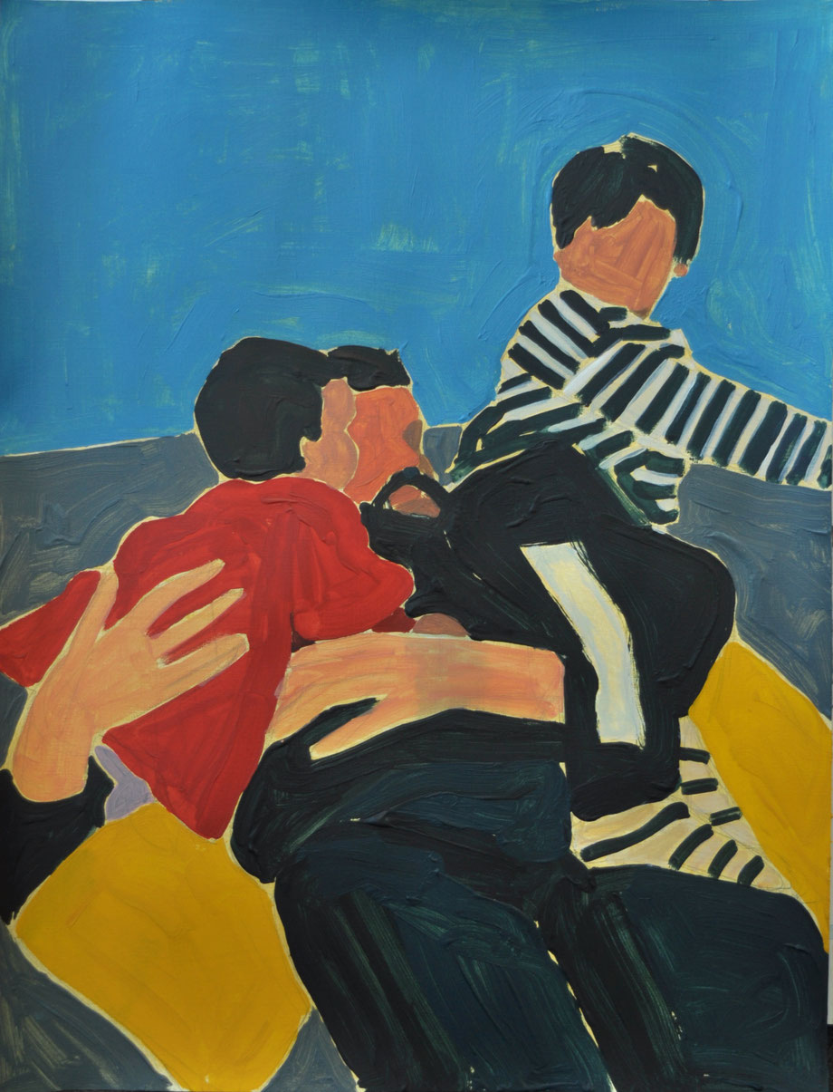 Trio-lIl, acrylic on paper, 65x50cm