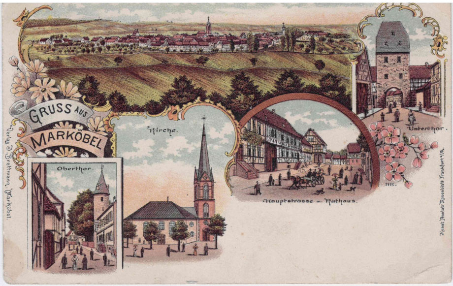 Gruß aus Marköbel im Jahr 1900