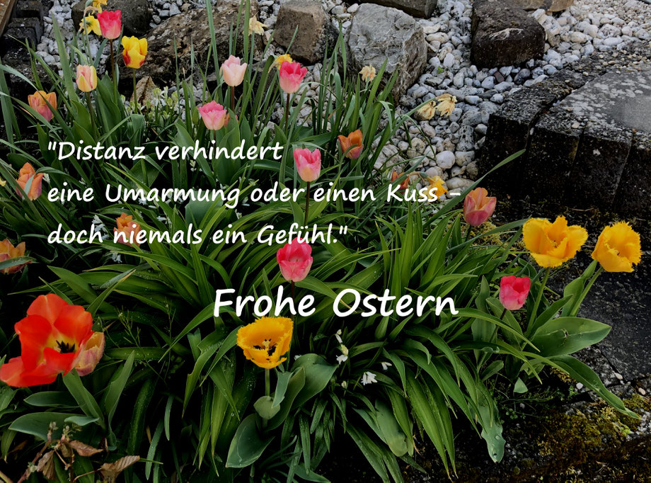 Frank Oster Autor - Frohe Oster Distanz verhindert einen Umarmung oder einen Kuss - doch niemals ein Gefühl
