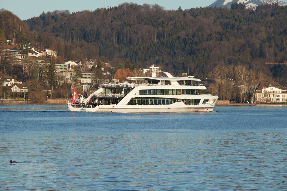 VIP-Boat with all the Musicians on Lake Lucerne