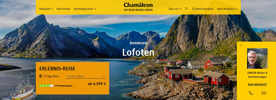 Mit Helmut Singer Reisen & Versicherungen  zu den Lofoten. Erlebnis-Reisen in kleiner Gruppe....