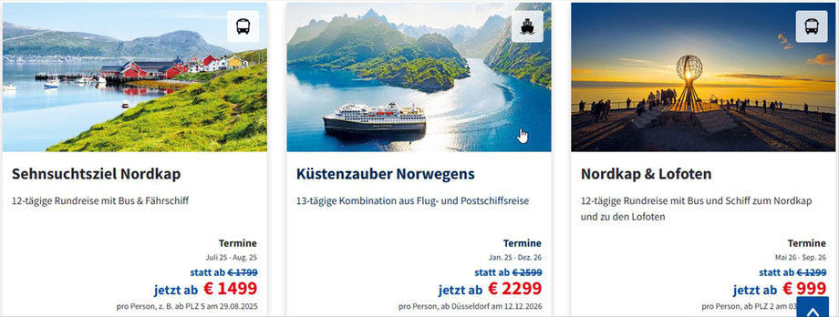 Busrundreisen preiswert bei SINGER Reisen & versicherungen buchen...