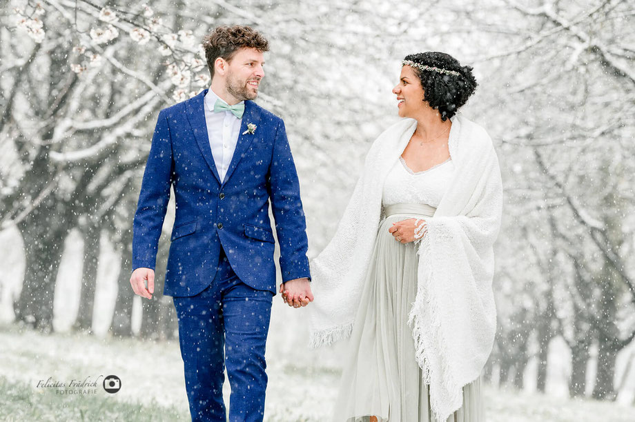 Felicitas Frädrich Fotografie – Hochzeitsfotoshooting im Schnee