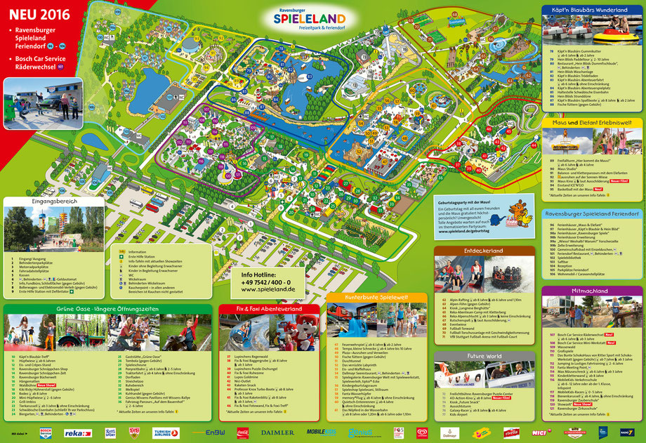 Das Ravensburger SPIELELAND - Der Parkplan Jahr 2016