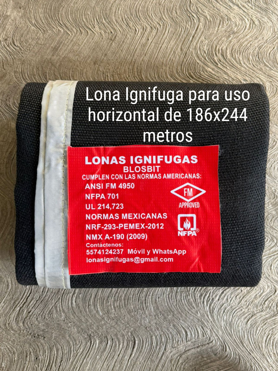 Lona Ignifuga para uso horizontal de 6x8 Ft , resiste altas temperaturas, escoria de metal fundido, salpicadura y chispa de soldadura