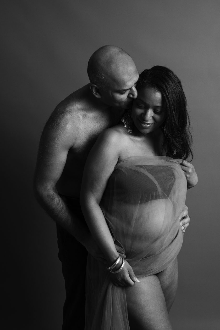 pregnant woman close to husband