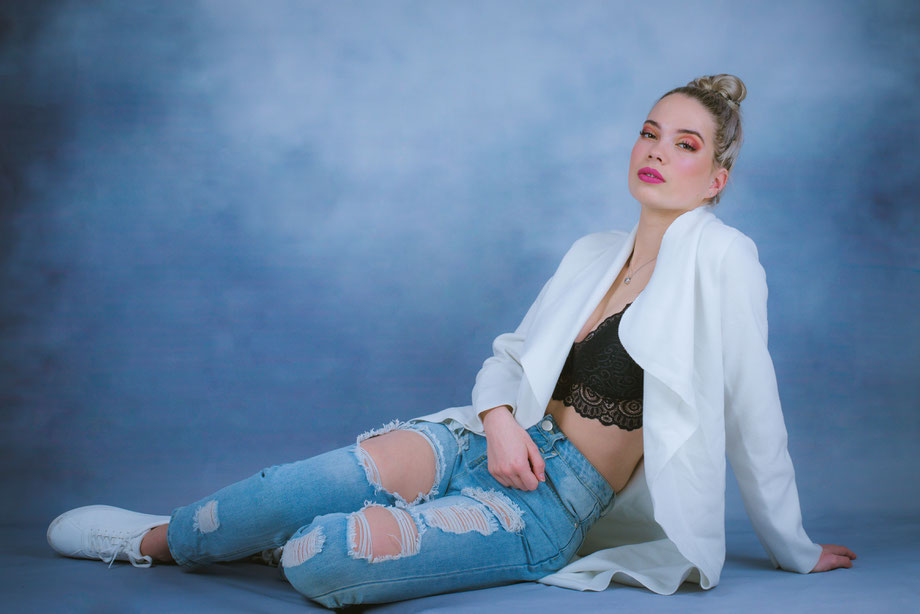 casting fotoshoot van jonge dame