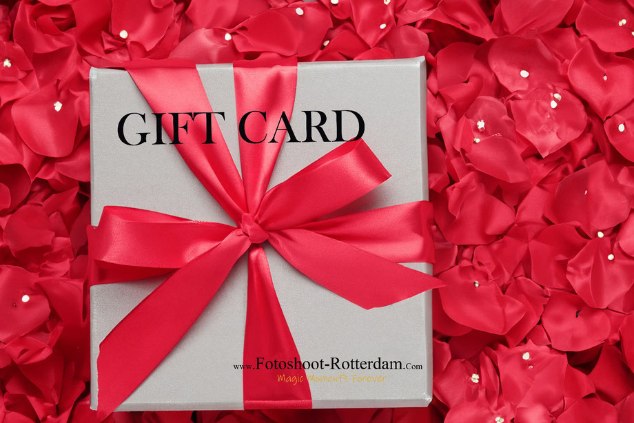 gift card for shoot in red color