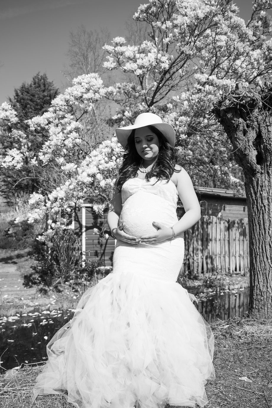 pregnancy shoot with trees