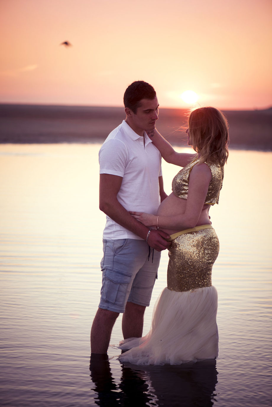 maternity dress on beach