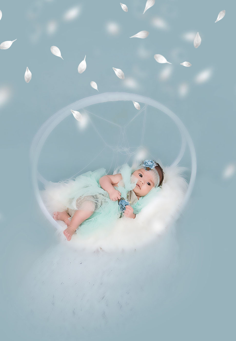 baby photography while flying