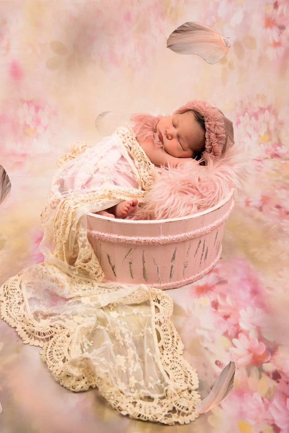 newborn shoot with props